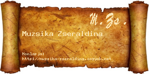 Muzsika Zseraldina névjegykártya